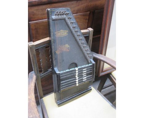 EBONISED AND GILDED ZIMMERMANN AUTO HARP