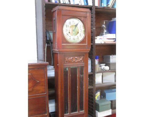 MAHOGANY 1930s LONGCASE CLOCK WITH WESTMINSTER CHIME 