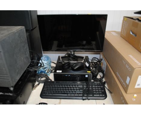 A Dell computer with monitor and keyboard