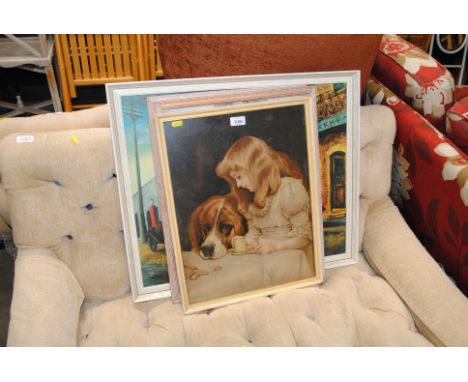Two Vernon Ward prints, pair style prints etc.