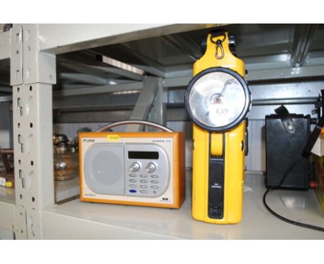 A Wilson radio/flashlight/lantern and Pure DAB radio