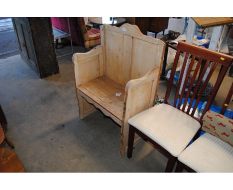 A small pine bench 