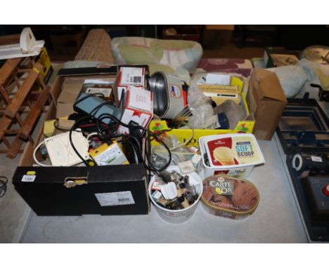 A large quantity of various radio valves, radios, cd players, various bullet making moulds, bullet lube etc
