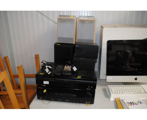An Ariston Acoustics CD player CDX-720 and a Sansui integrated amplifier Au-X410R, both with remote controls and three pairs 