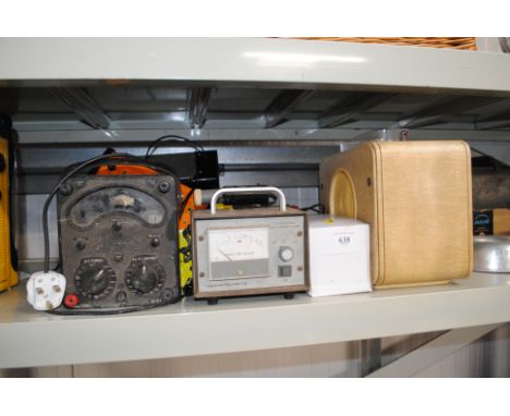 A Sky Queen radio sold as a collectors item; an Avometer; a Unilab power unit etc.