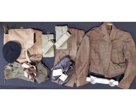 1940's-50's army uniform for REME (Royal Electrical and Mechanical Engineers) including 50's battledress jacket and trousers,