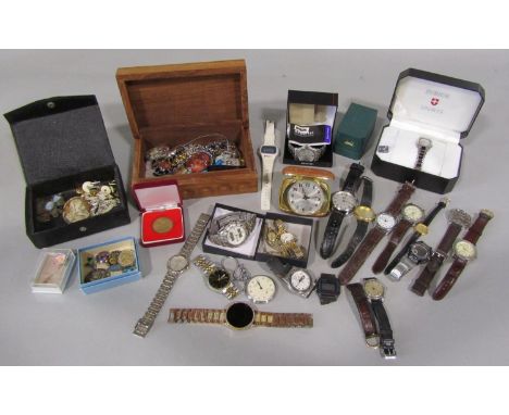 Collection of costume jewellery and wristwatches, to include a boxed Zurich Sports watch RRP £129, Rotary, Accurist, Enicar S