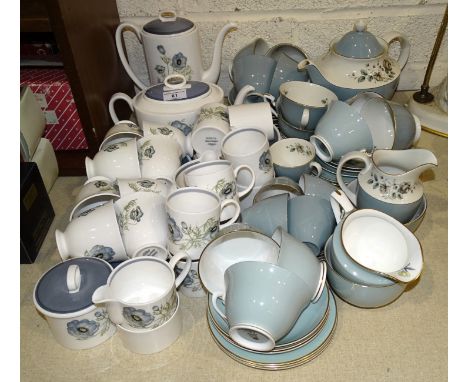 Thirty-eight pieces of Susie Cooper 'Glen Mist' tea and coffee ware, twenty-four pieces of Royal Doulton 'Rose Elegans' tea w