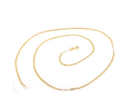 Vintage Italian 14 Karat Yellow Gold Chain Necklace. Stamped 14K Italy. Measures 22" L. Approx. weight: 5.7 grams. Condition: