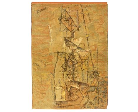 Modern Picasso Rug By EGE Art Line. "Woman With A Guitar 1910" Design #80576. Original tag. Measures 4' 7" x 6' 7". Condition