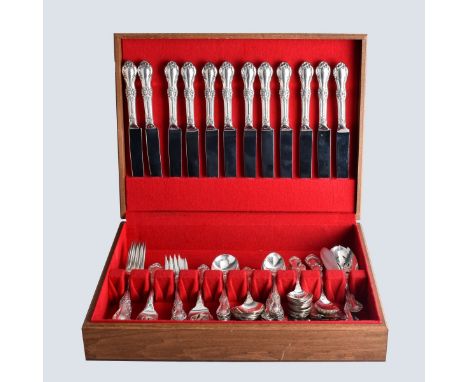 Eighty Eight (88) Piece International Silver Co "Wild Rose" Sterling Silver Flatware. Includes: 12 knives measuring 9-1/8" L,