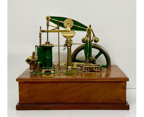 A static engine by Joseph on wooden base.