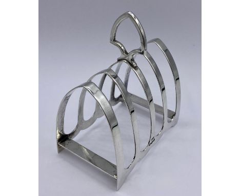 A Hallmarked Sheffield 1959 silver toast rack (110g)