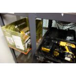 DEWALT 12V CORDLESS DRILL W/CHARGER (BATTERIES DEAD) & (2) DEWALT 20V DRILLS W/BATTERIES AND