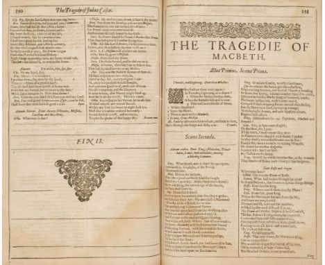 [Shakespeare, William. Comedies, Histories and Tragedies; Published according to the true Originall Copies. Second Impression