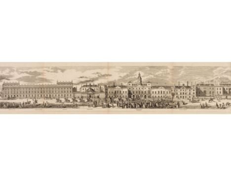 London. Grand Architectural Panorama of London, Regent Street to Westminster Abbey, from the original drawings made expressly