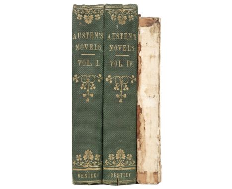 Austen (Jane). Sense and Sensibility, A Novel, London: Richard Bentley, 1856, half-title, lithograph frontispiece, lithograph