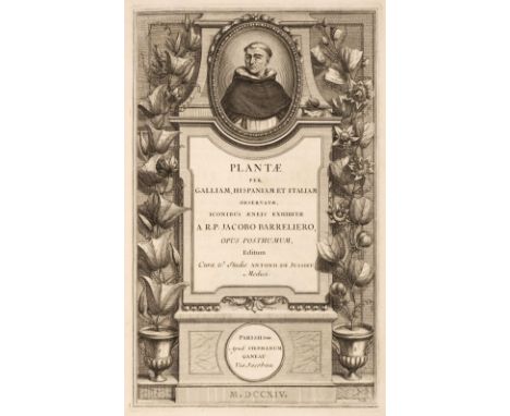 Barrelier (Jacques). Plantae per Galliam, Hispaniam et Italiam observatae, 1st edition, Paris: Stephan Ganeau, 1714, [16], 8,