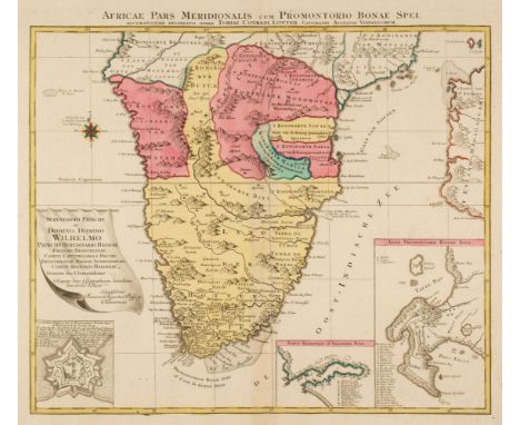 South Africa &amp; Cape Town. Lotter (Tobias Conrad), Africae Pars Meridionalis cum Promontorio Bonae Spei..., Augsburg, circ