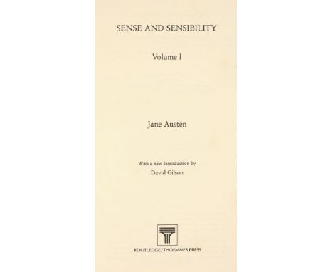 Austen (Jane). The Novels, edited by Louise Ross with a new introduction by David Gilson, volumes 1-18 only (of 19), facsimil