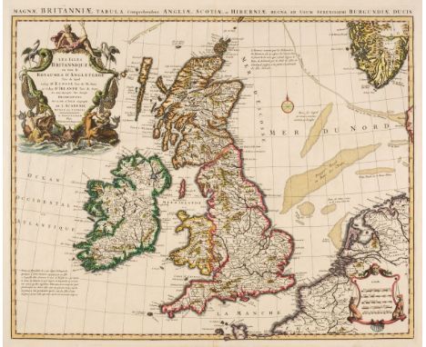 British Isles. De Lisle (Guillaume), Les Isles Britanniques ou sont le Royaumes d'Angleterre, tiré de Sped celuy d'Ecosse tir