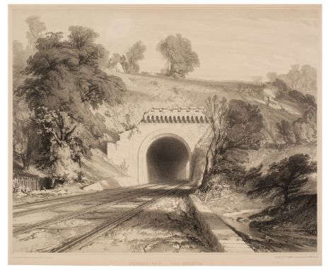 * Bourne (J. C.). Five lithographs of Railway construction, Tunnel No. 2 near Bristol, Pumps for Draining the Kilsby Tunnel, 