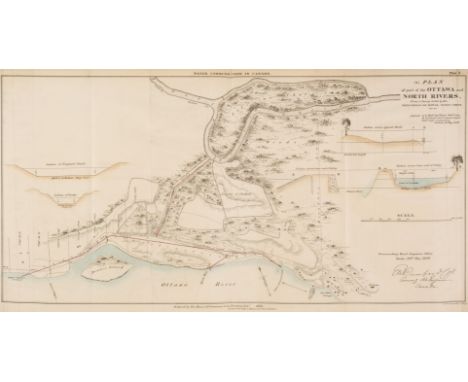 Canada. Arrowsmith (Aaron, lithographer), Plan of part of Ottawa and North Rivers, From a survey made by the officers of the 
