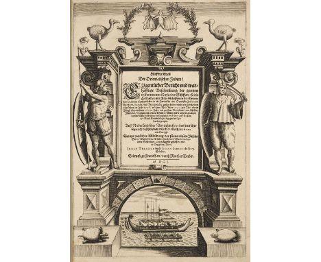 De Bry (Theodore). Funffter Theil der Orientalischen Indien, Frankfurt: M. Becker, 1601, )(4, A-G4, H6, A-C4, D6, E4 (complet