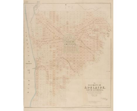 Australia. Arrowsmith (John), The District of Adelaide, South Australia; as Divided into Country Sections from the Trigonomet