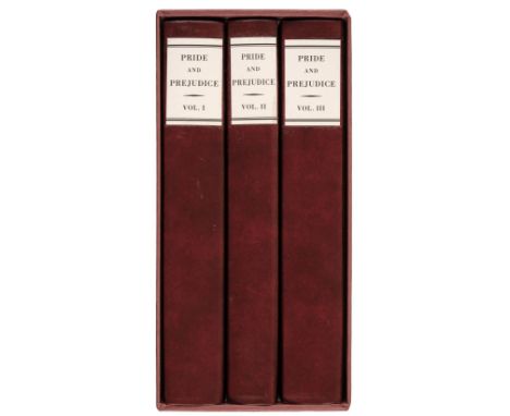 Austen (Jane). Pride and Prejudice: A Novel, 3 volumes, Facsimile of the 1813 first edition, London: British Library, 2004, o