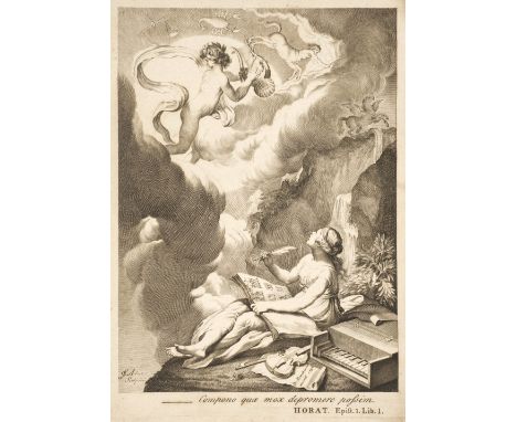 Geminiani (Francesco). [Six Concertos for Strings], 8 parts, circa 1746, engraved frontispiece by J. Aubert, dedication leaf 