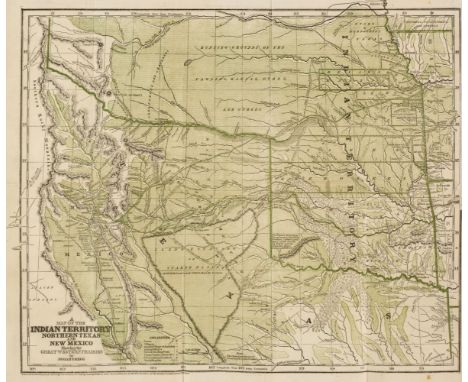 Texas. Gregg (Josiah). A Map of the Indian Territory, Northern Texas and New Mexico, showing the Great Western Prairies, Sidn