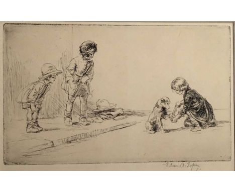 Eileen Alice Soper (1905-1990) 'The Hurt Paw', 1923 etching signed in pencil, proof from the only edition as issued by HC Dic