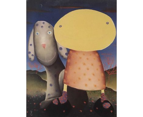 Mackenzie Thorpe (1956-) 'The love of my life', limited edition print, signed in pencil, 40cm x 31cm, framed and glazed