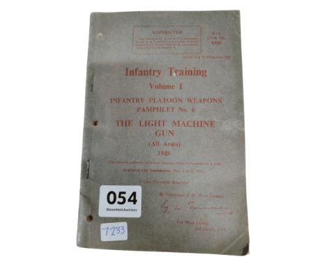 OLD BOOK: INFANTRY TRAINING THE LIGHT MACHINE GUN 