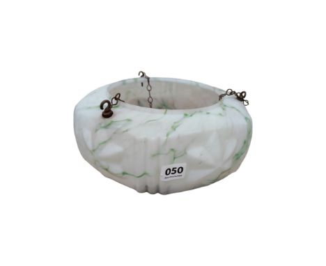 ART DECO GREEN LIGHT SHADE 