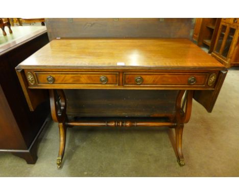 A Regency style mahogany sofa table