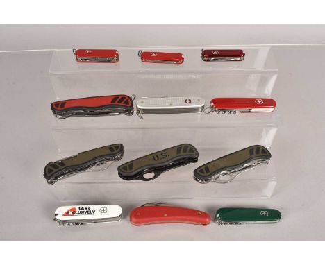 Victorinox - a selection of various knives, including Farmer X, Swiss Soldiers, Spartan Red, Mini-Champ, Pruning Knife and mo