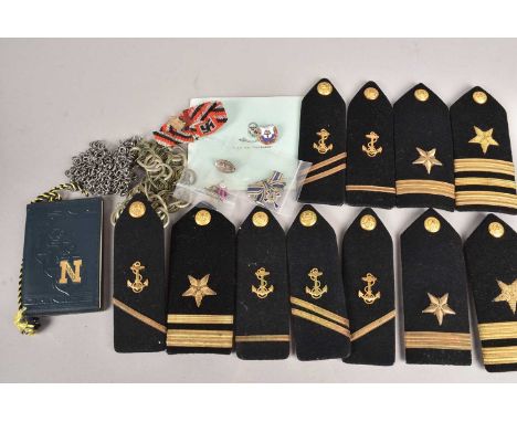 A group of Naval Epaulettes, from various ranks, together with a small collection of German badge and more (parcel)