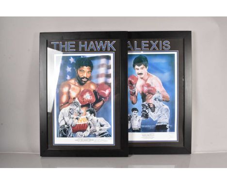 Alexis Arguello / Aaron Pryor autographed Prints, two limited editions 'Portrait of a Champion' 199/250 signed Alexis, image 