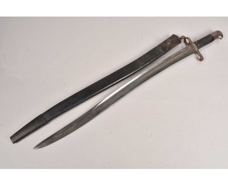 An 1856 Yataghan Bayonet for the Whitworth Rifle, having Victorian Crown Cipher stamped to the blade, and also E over a Crown