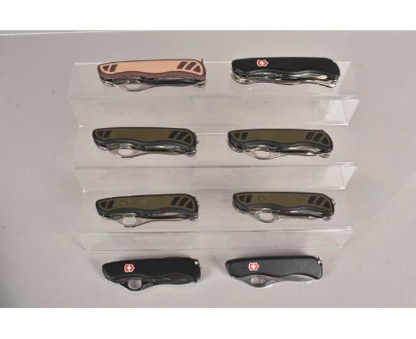 Victorinox - a selection of various knives, including multiple Swiss Soldiers, One Hand Green/Black, Trailmaster Dessert, Loc