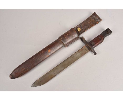 A Rare British Issue Canadian Ross Bayonet, having makers name and Patent 1907 to the pommel, with British marked stamped to 