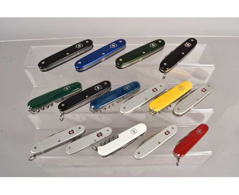 Victorinox - a selection of various knives, to include Spartan Red, Pioneer Black, Alox Silver, Bantam Alox, Spartan Blue Tra