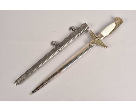 A Reproduction German Diplomatic Dagger, blade with stamp, complete with scabbard, please form own opinion before bidding