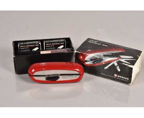 Wenger - Business Tool, in red, complete with retailers fitted box, two boxes of original staples and cardboard sleeve