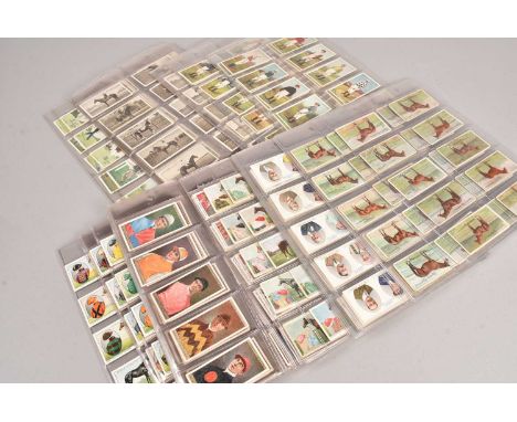 Horse Racing Themed Cigarette Card Sets, all stored in plastic sleeves, E &amp; W Anstie (2), Racing Series 1/2, Carreras Rac