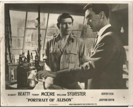 Lobby cards Portrait of Alison. Set of 8 10x8 B/W lobby cards from the 1956 crime film starring Robert Beatty and Terry Moore