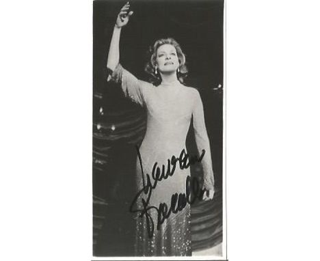 Lauren Bacall. 4X2 signed B/W photo signed by the actress Lauren Bacall. Lauren Bacall, born Betty Joan Perske; September 16,