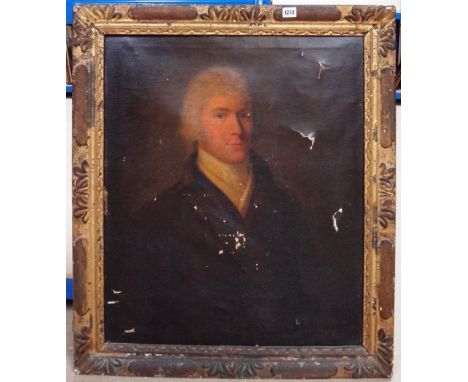 English School (c.1800), Portrait of a gentleman, oil on canvas, 74cm x 61cm. 17